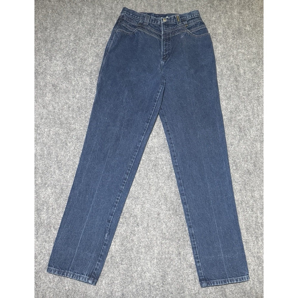 VTG Rockies Authentic Straight Jeans Blue Dark Wash 5-Pocket Women 30x36